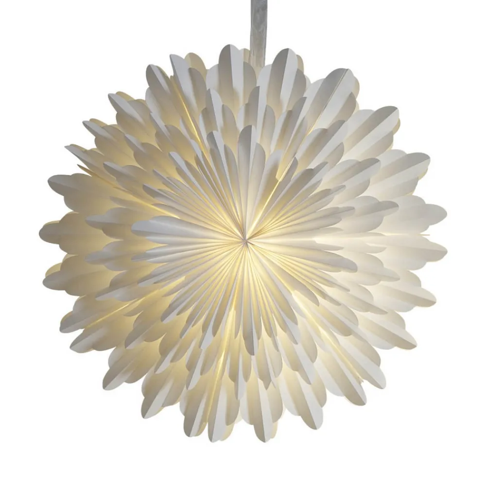 STAR TRADING Dekostjerne Snow, papir uten fatning Ø 50 cm hvit New