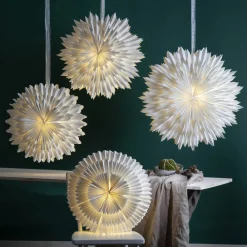 STAR TRADING Dekostjerne Snow, papir uten fatning Ø 50 cm hvit New