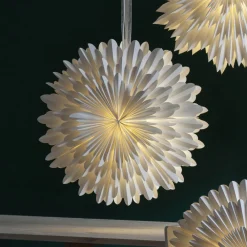 STAR TRADING Dekostjerne Snow, papir uten fatning Ø 50 cm hvit New