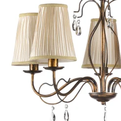 ONLI Delia lysekrone, bronsefarget, 5 lyskilder, Ø 68 cm Clearance