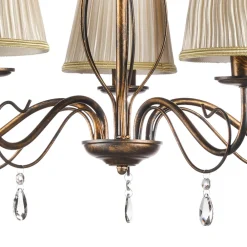 ONLI Delia lysekrone, bronsefarget, 5 lyskilder, Ø 68 cm Clearance