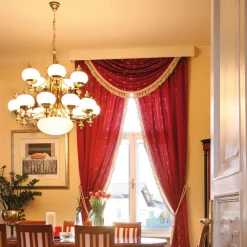 ORION Delia lysekrone, messingfarget Ø 100 cm, 16-lys, glass Best