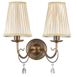 ONLI Delia vegglampe, bronsefarget, 2 lamper, bredde 25 cm| Vegglamper