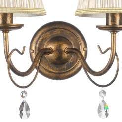 ONLI Delia vegglampe, bronsefarget, 2 lamper, bredde 25 cm| Vegglamper