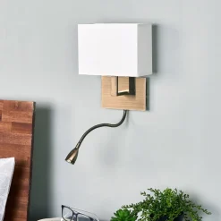 Searchlight Delvis satinert vegglampe Leda med LED-lys| Design- Og Hotellbelysning|Led-Innendørs