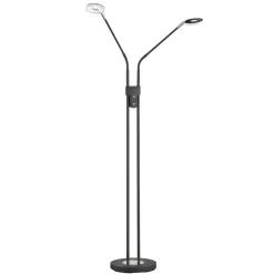 FISCHER & HONSEL Dent LED-gulvlampe, dimbar, CCT, 2 x 6W svart Clearance