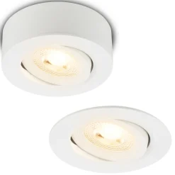 Briloner Desi innfellingslampe, hvit, Ø9 cm, av/på, 3000 K Sale