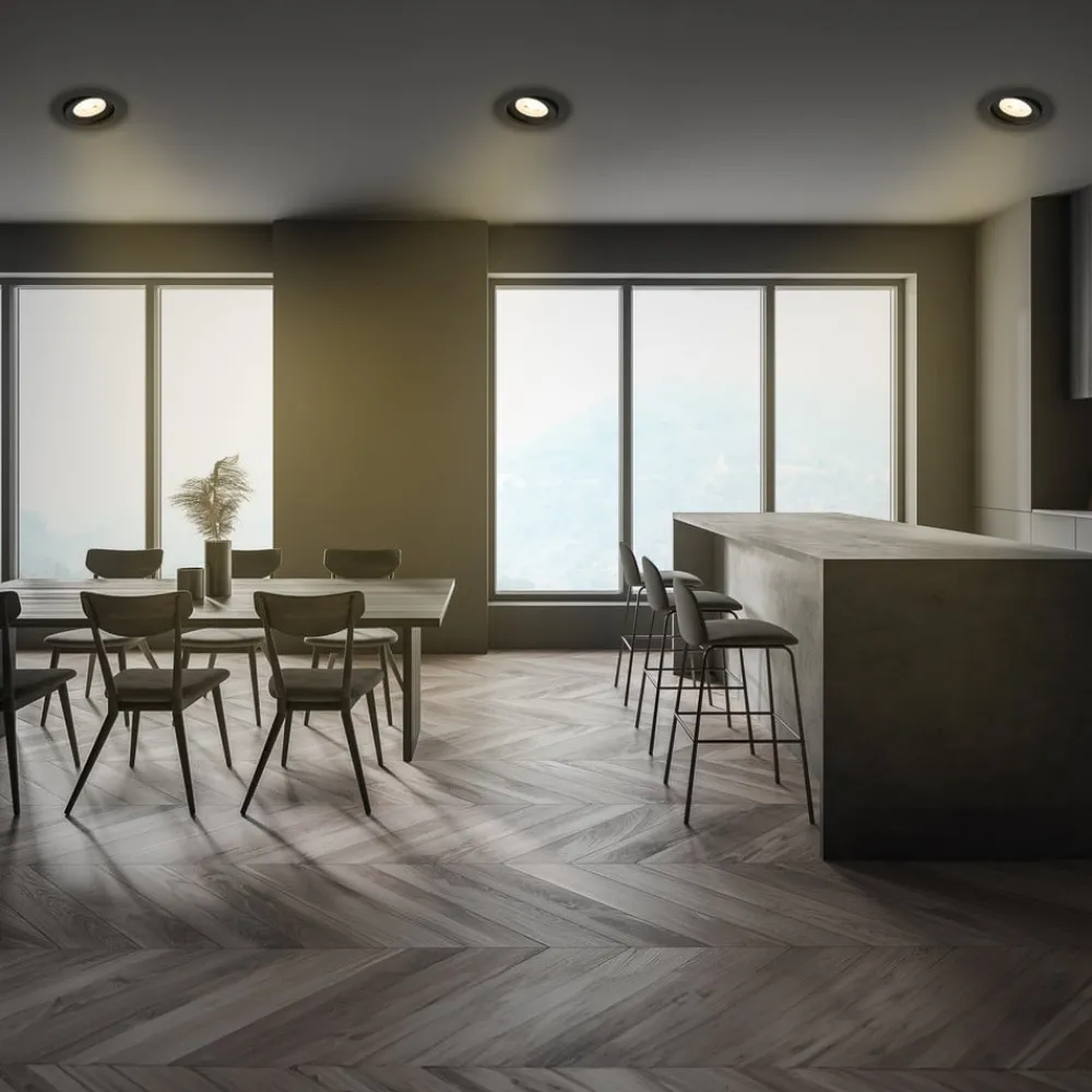 Briloner Desi innfellingslampe, svart, Ø9cm, av/på, 3000K| Downlights