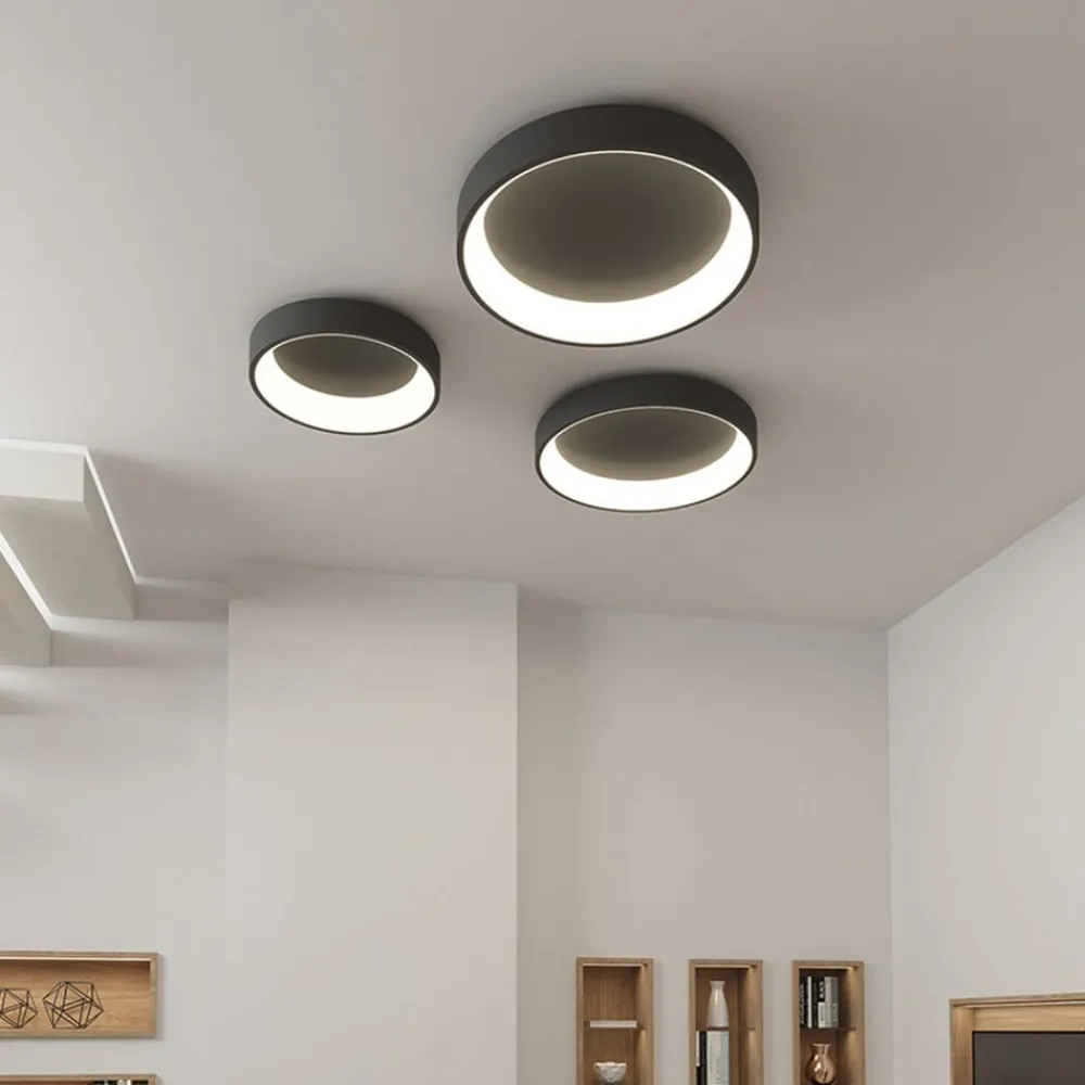 ACB ILUMINACIÓN Dilga LED-taklampe, Ø 60 cm, Casambi, 48 W, svart| Smarthus Belysning