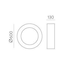 ACB ILUMINACIÓN Dilga LED-taklampe, Ø 60 cm, Casambi, 48 W, hvit| Smarthus Belysning