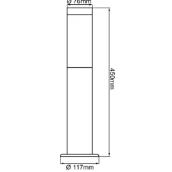 Brilliant Dody sokkellampe, svart, metall, plast, E27| Sokkellamper