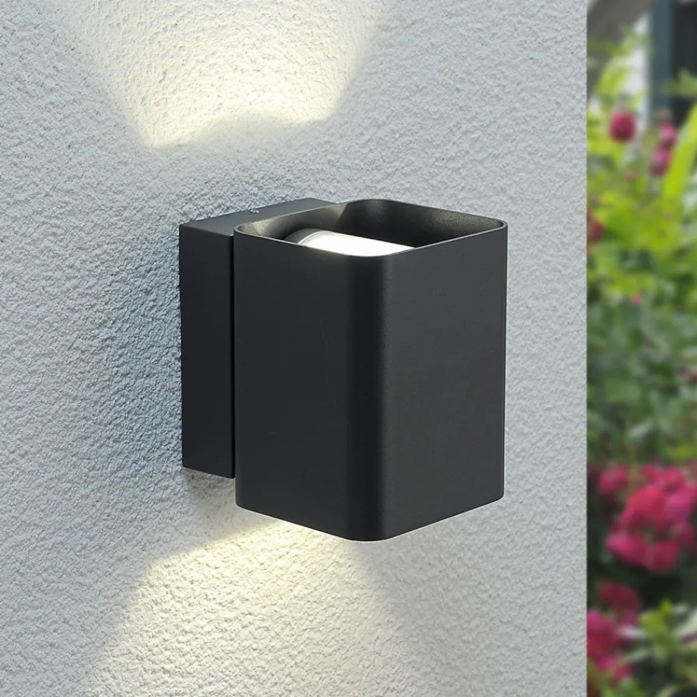 Lucande Doppelt strålende LED-utevegglys Nikolas Hot