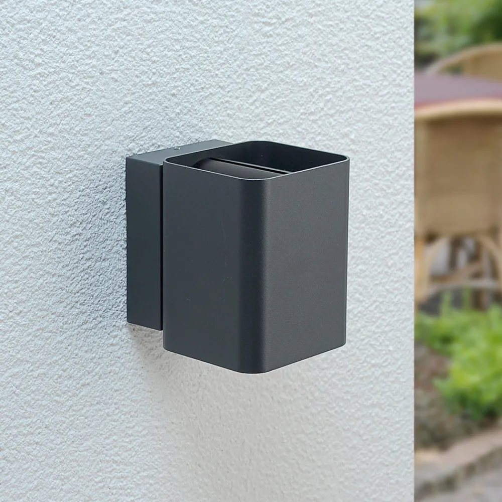 Lucande Doppelt strålende LED-utevegglys Nikolas Hot