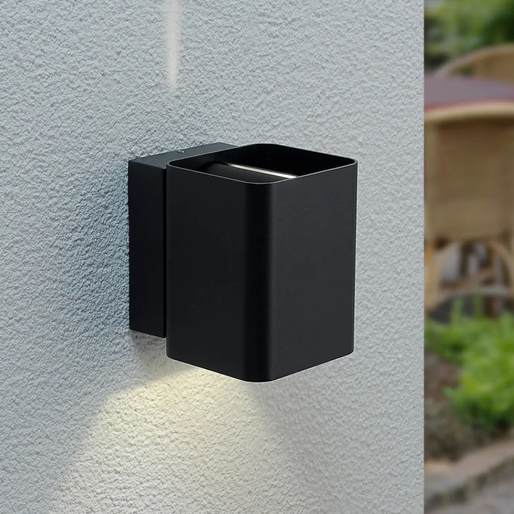 Lucande Doppelt strålende LED-utevegglys Nikolas Hot