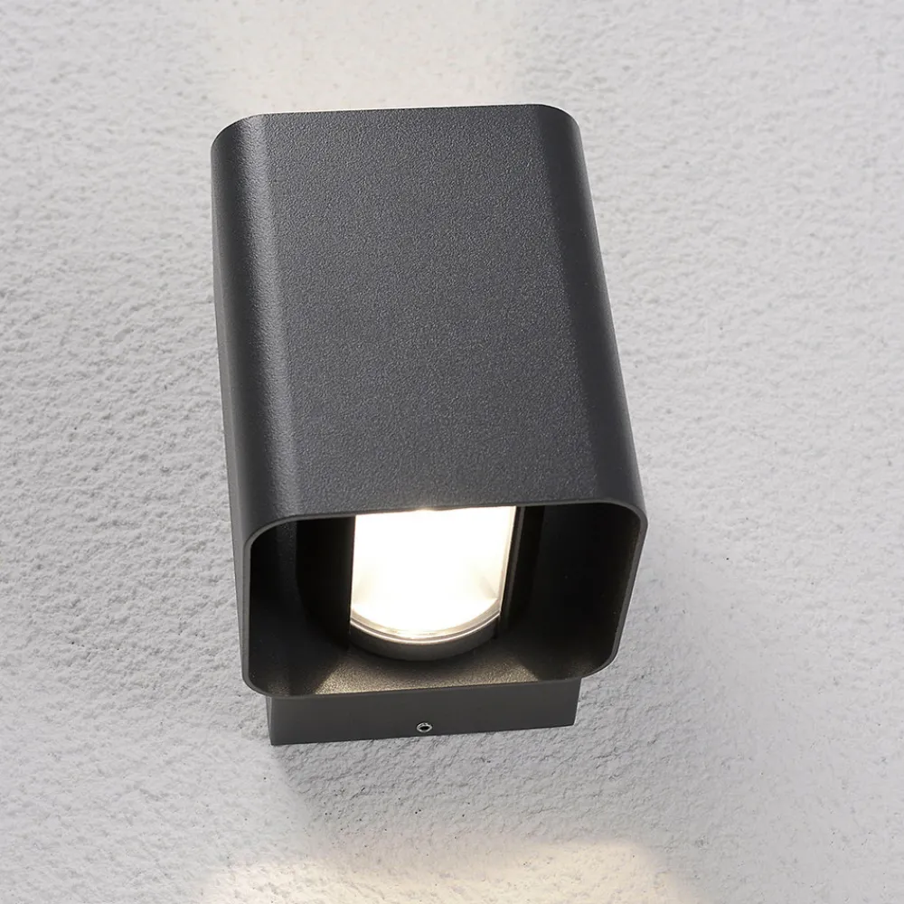 Lucande Doppelt strålende LED-utevegglys Nikolas Hot