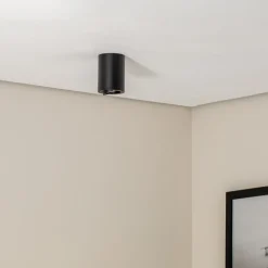 Eko-Light Downlight Bima, rund svart Hot