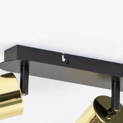 Luminex Downlight Demia, svart/messingfarget, 66 cm, GU10