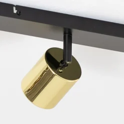 Luminex Downlight Demia, svart/messingfarget, 66 cm, GU10