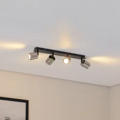 Luminex Downlight Demia, svart/nikkel, 66 cm lang, GU10| Spotter I Tak