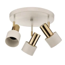 Argon Downlight Destin, 3 lyskilder, hvit/messing Outlet