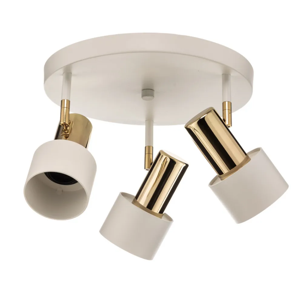 Argon Downlight Destin, 3 lyskilder, hvit/messing Outlet