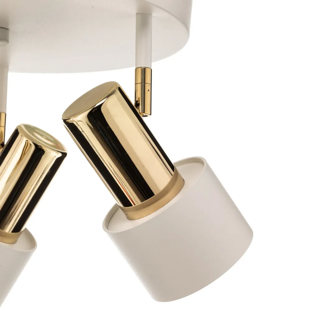 Argon Downlight Destin, 3 lyskilder, hvit/messing Outlet