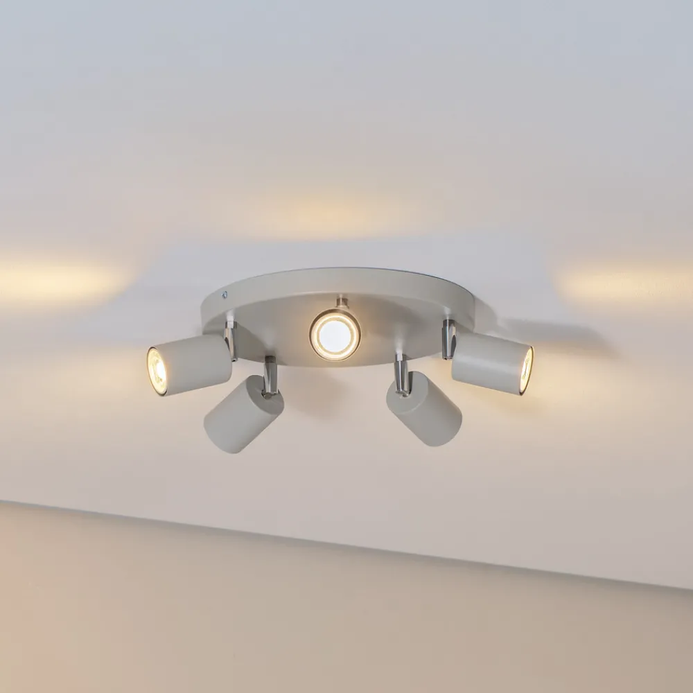 Luminex Downlight Fun, grå, Ø 30 cm, justerbar, GU10 Outlet