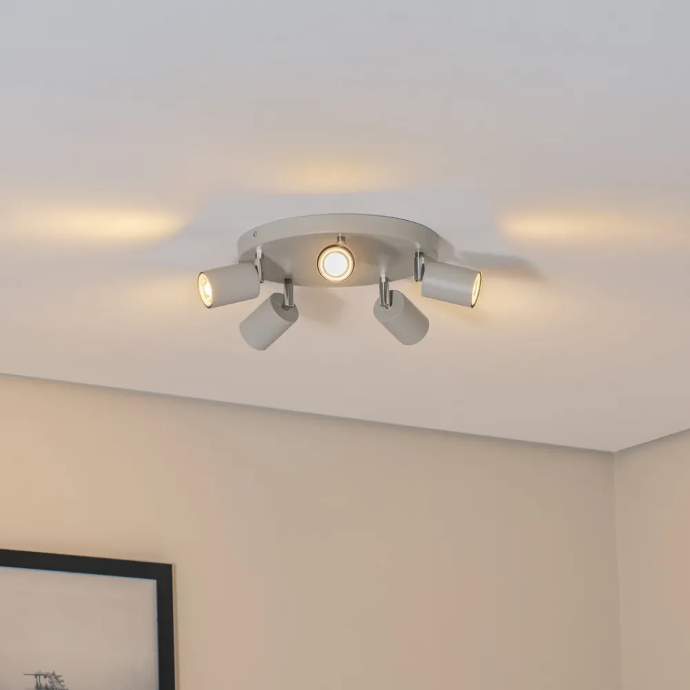 Luminex Downlight Fun, grå, Ø 30 cm, justerbar, GU10 Outlet