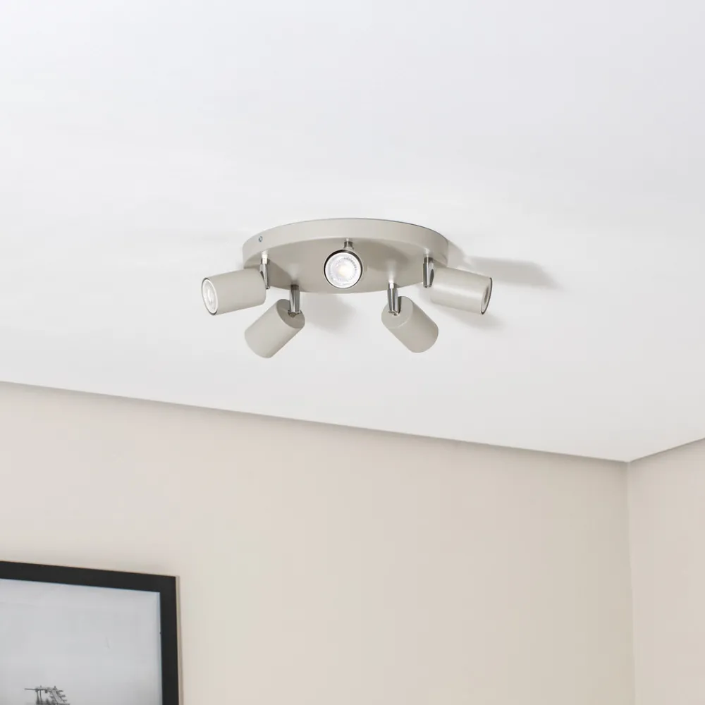 Luminex Downlight Fun, grå, Ø 30 cm, justerbar, GU10 Outlet