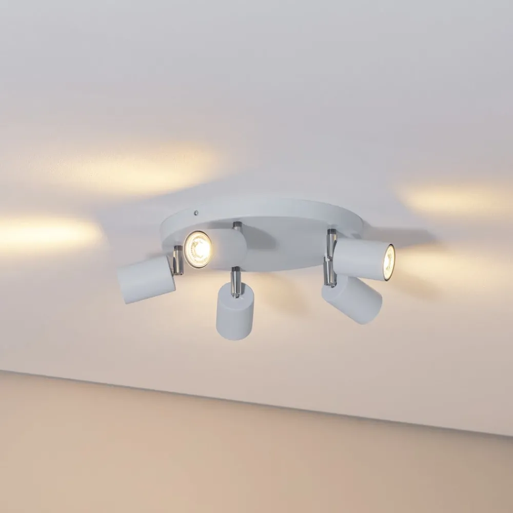 Luminex Downlight Fun, lyseblå, Ø 30 cm, justerbar, GU10| Spotter I Tak