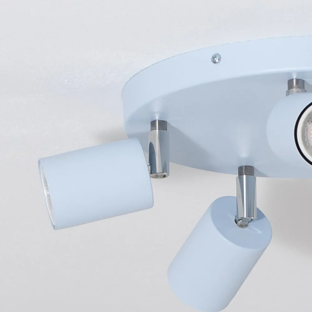 Luminex Downlight Fun, lyseblå, Ø 30 cm, justerbar, GU10| Spotter I Tak