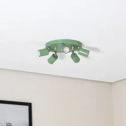 Luminex Downlight Fun, lysegrønn, Ø 30 cm, justerbar, GU10 New