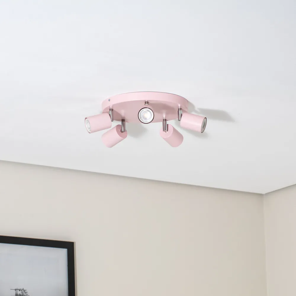 Luminex Downlight Fun, rosa, Ø 30 cm, justerbar, GU10 New