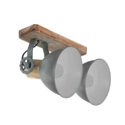 Steinhauer Downlight Gearwood, 2 lyskilder, grå| Spotter I Tak|Taklamper