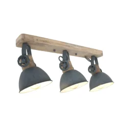 Steinhauer Downlight Gearwood, 3 lyskilder avlang, grå| Spotter I Tak