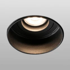 FARO BARCELONA Downlight Hyde 1 lyskilde rund dreibar svart New