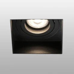 FARO BARCELONA Downlight Hyde 1 lyskilde kantet dreibar svart| Downlights|Spotter I Tak