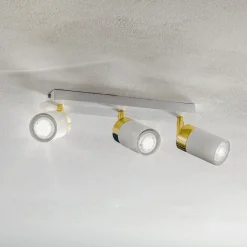 Eko-Light Downlight Joker, hvit/gull, 3 lyskilder Online