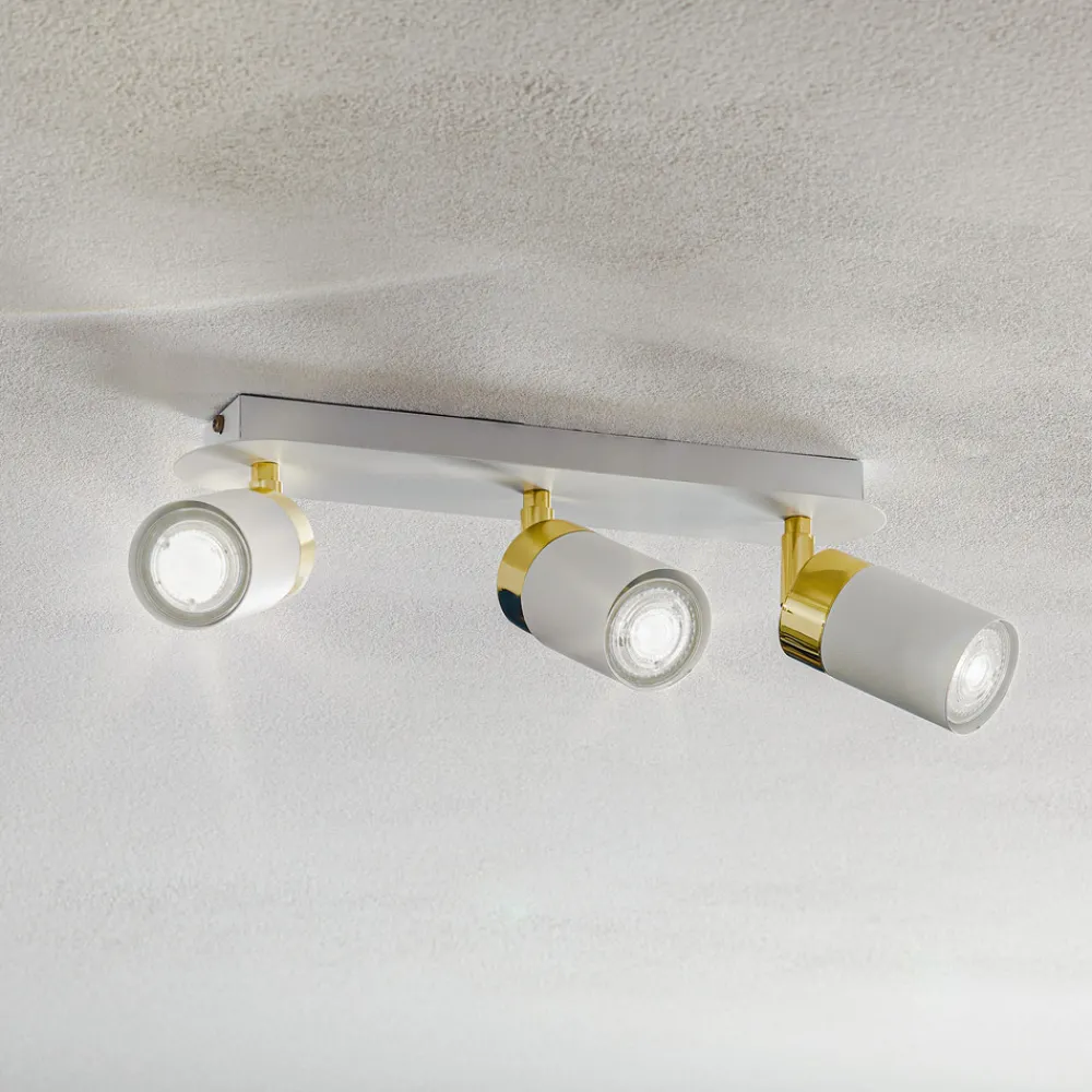 Eko-Light Downlight Joker, hvit/gull, 3 lyskilder Online