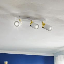 Eko-Light Downlight Joker, hvit/gull, 3 lyskilder Online