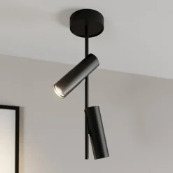 SIGMA Downlight Leda 2, 2 lyskilder, svart| Spotter I Tak|Taklamper