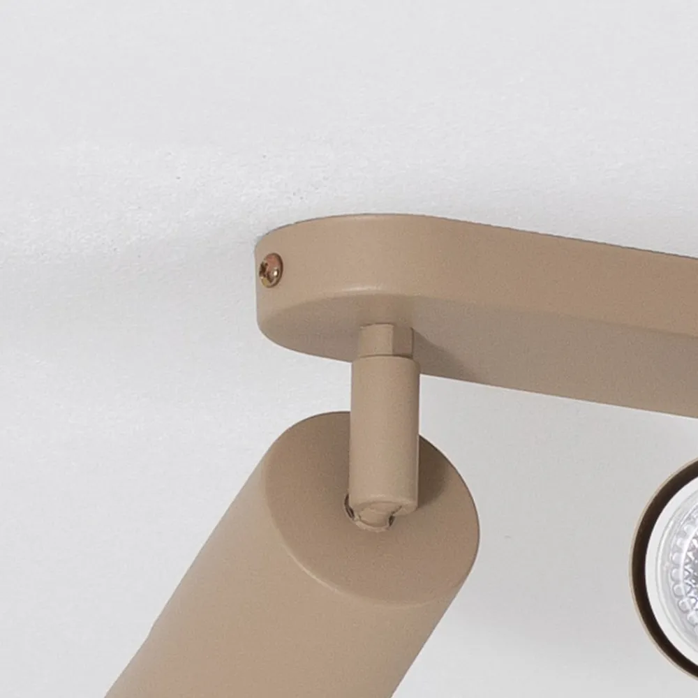 Luminex Downlight Link, beige, lengde 33 cm, 3 lyskilder, 3-flg.| Spotter I Tak