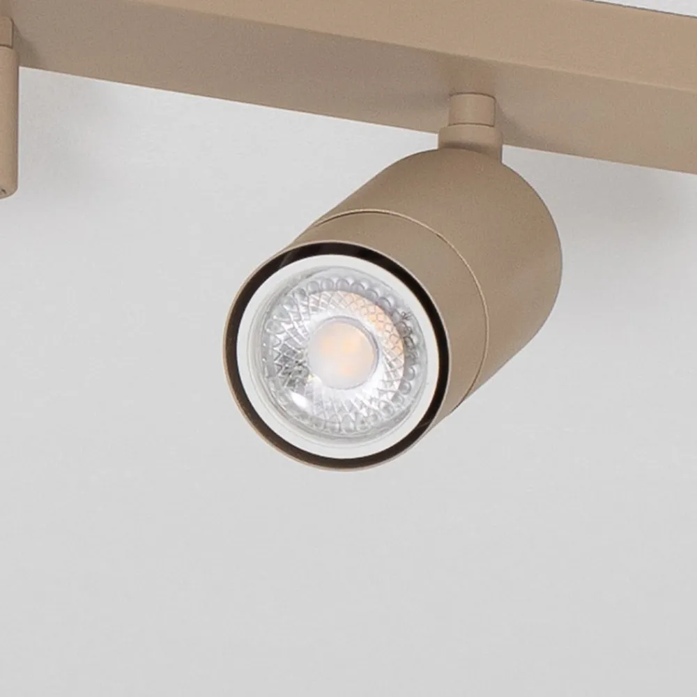 Luminex Downlight Link, beige, lengde 33 cm, 3 lyskilder, 3-flg.| Spotter I Tak