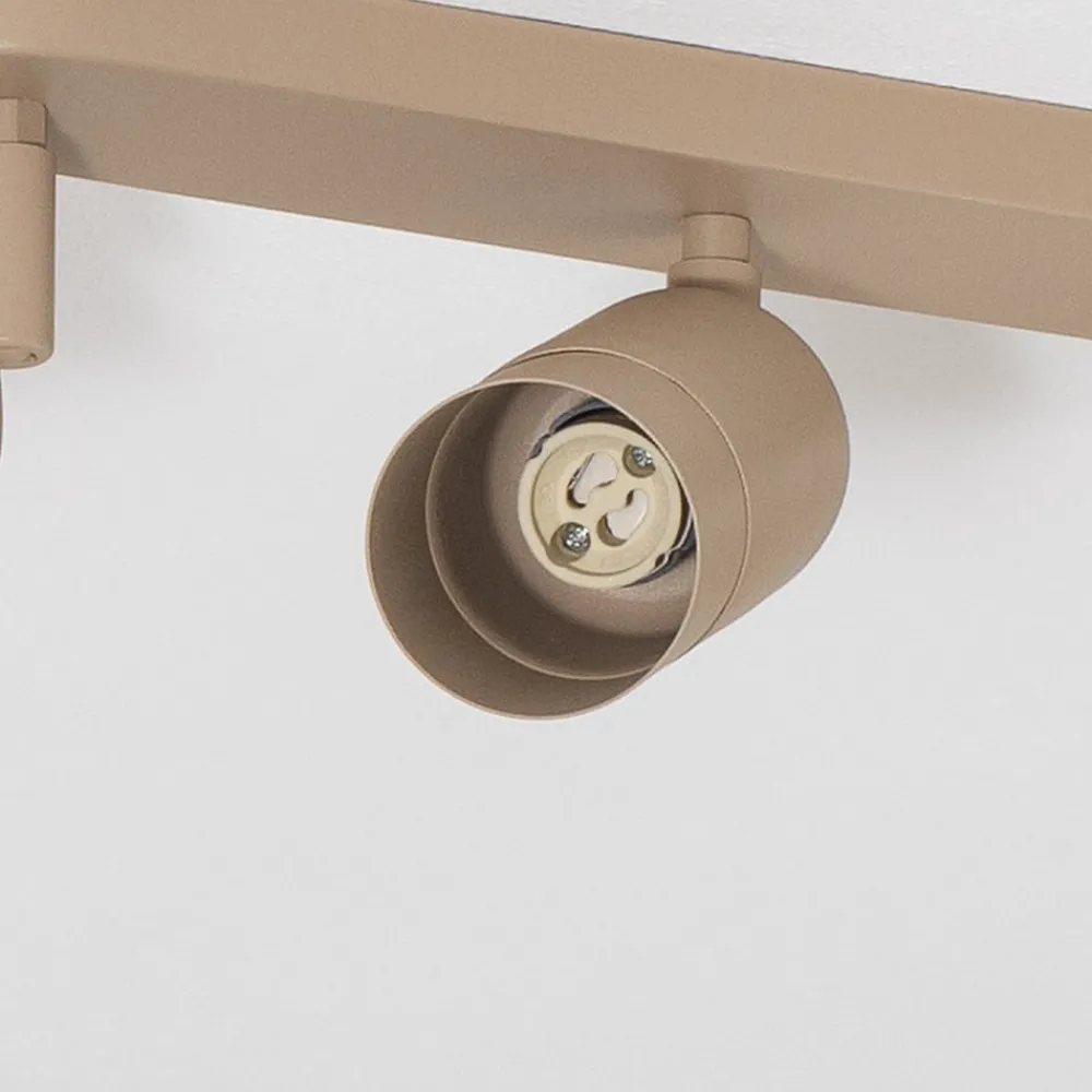 Luminex Downlight Link, beige, lengde 33 cm, 3 lyskilder, 3-flg.| Spotter I Tak