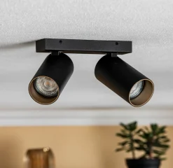 Nowodvorski Lighting Downlight Mono II svart/innvendig gull 2 lyskilder New