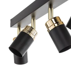 Luminex Downlight Reno, 6 lyskilder, svart/gull| Spotter I Tak