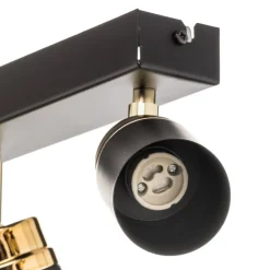 Luminex Downlight Reno, 6 lyskilder, svart/gull| Spotter I Tak