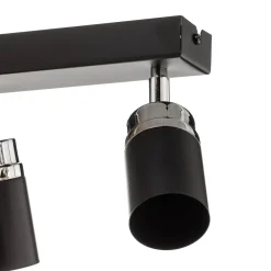 Luminex Downlight Rondo svart/krom, 6 lyskilder Outlet