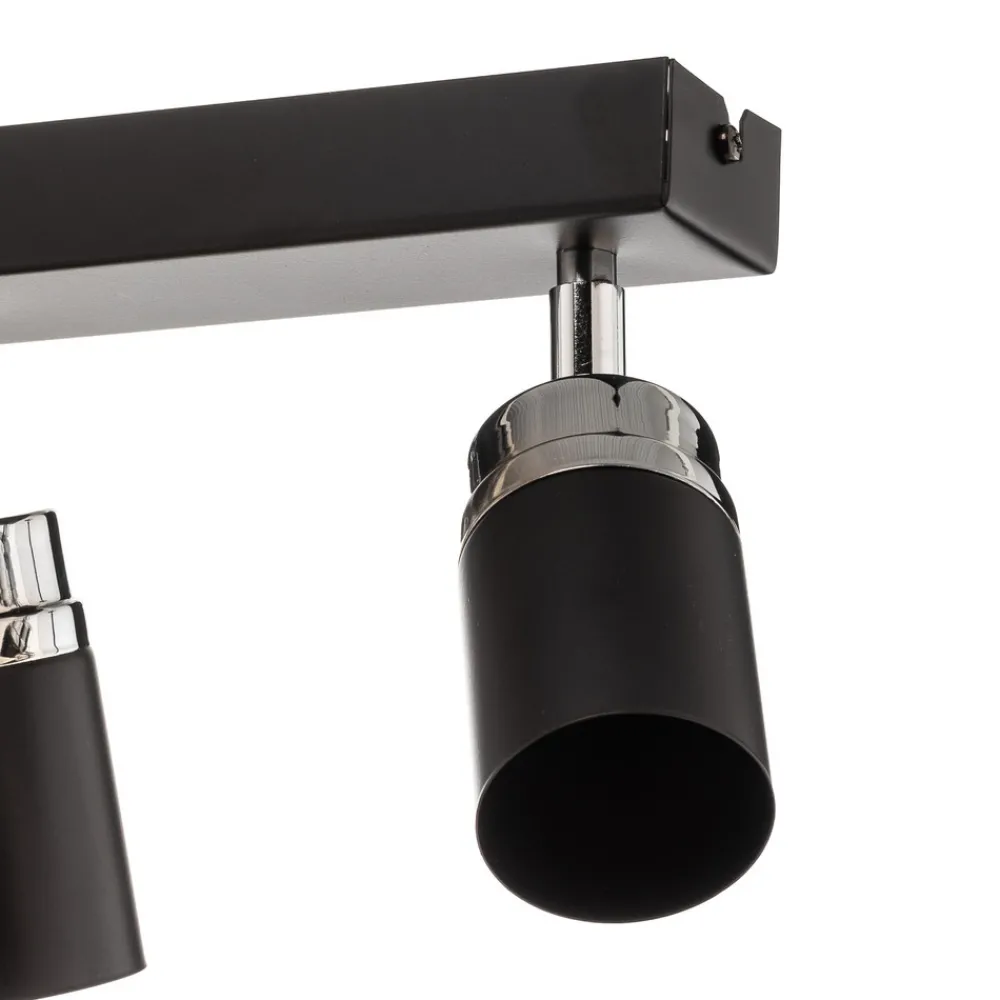 Luminex Downlight Rondo svart/krom, 6 lyskilder Outlet