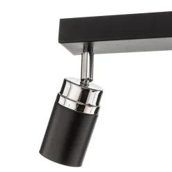 Luminex Downlight Rondo svart/krom, 6 lyskilder Outlet